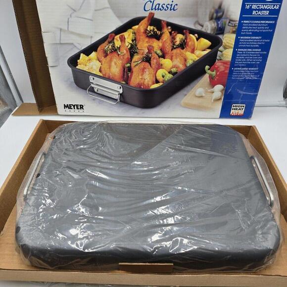 Anolon Classic‎ 16" Rectangular Roaster Meyer Stainless Steel NEW - Picture 1 of 10